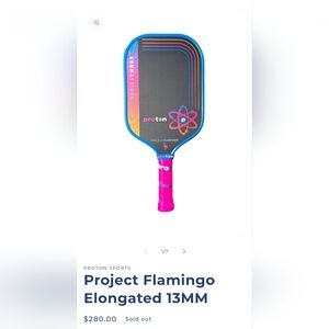 NEW Proton Flamingo Pickleball Paddle. Series Three. Project Flamingo. Pink